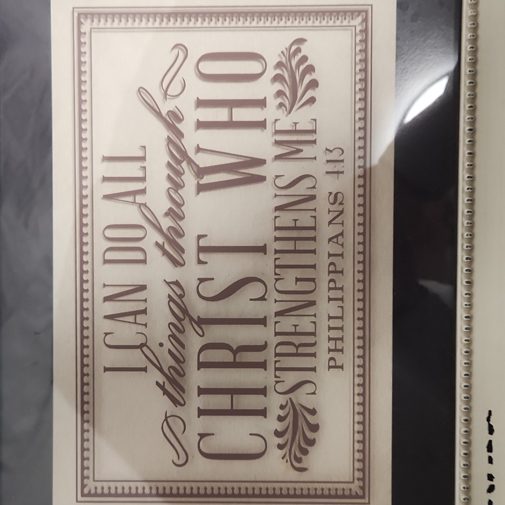 I Can Do All Things Through Christ Who Strengthens Me Framed with Glass Wall Art